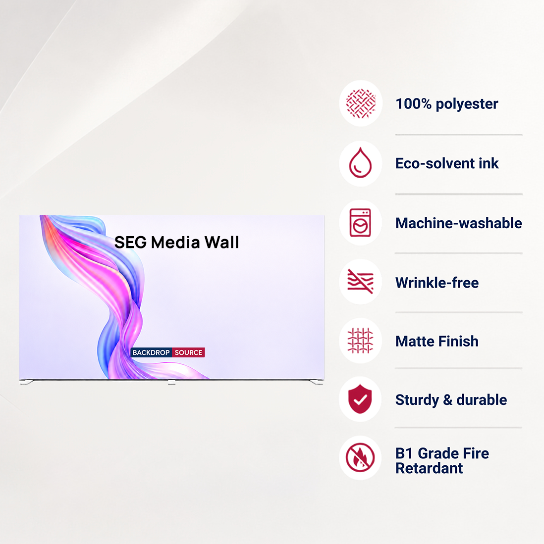 SEG Fabric Media Wall - 6m