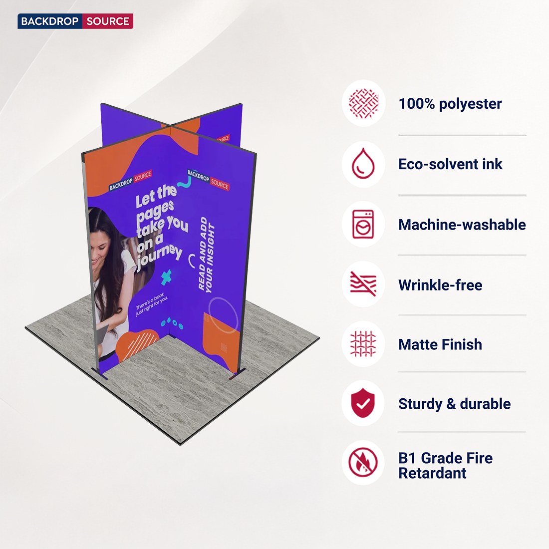 Folding SEG Display Tower with 4 Panels