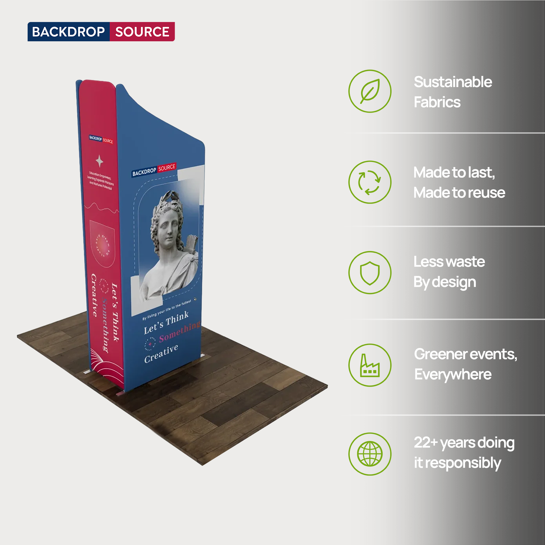 Magnetic Fabric Booth Display - Model 4 (2m x 2m)
