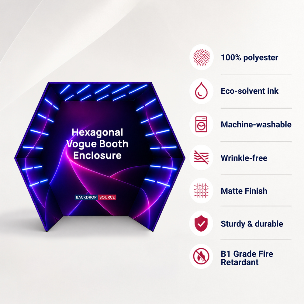 Hexagonal Vogue Booth Enclosure
