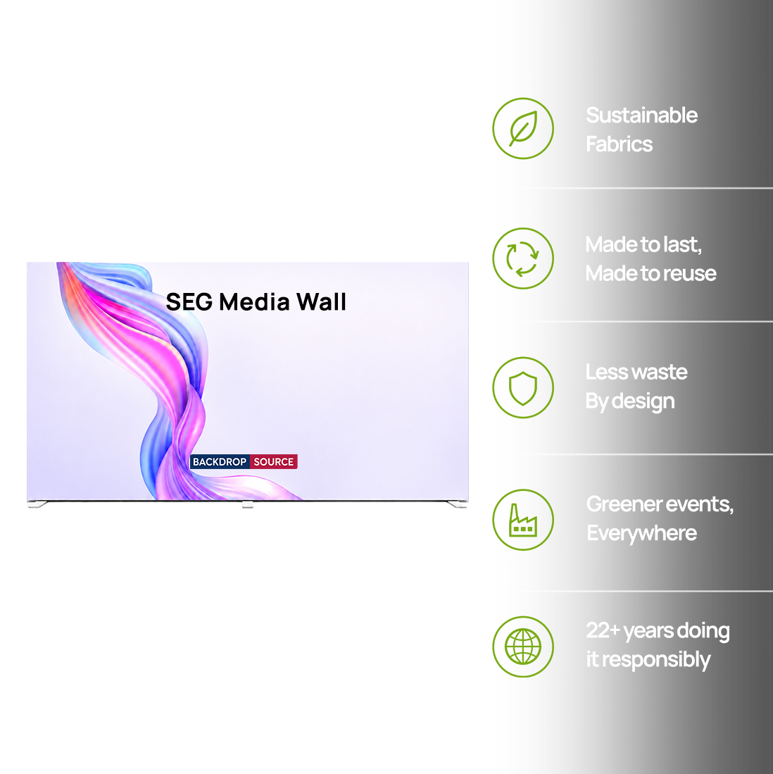 SEG Fabric Media Wall - 6m