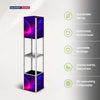 Square Portable Aluminum Spiral Tower Display