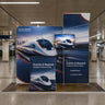 3x3m Booth Kit with Curved & Straight Walls, Counter & TV Mount