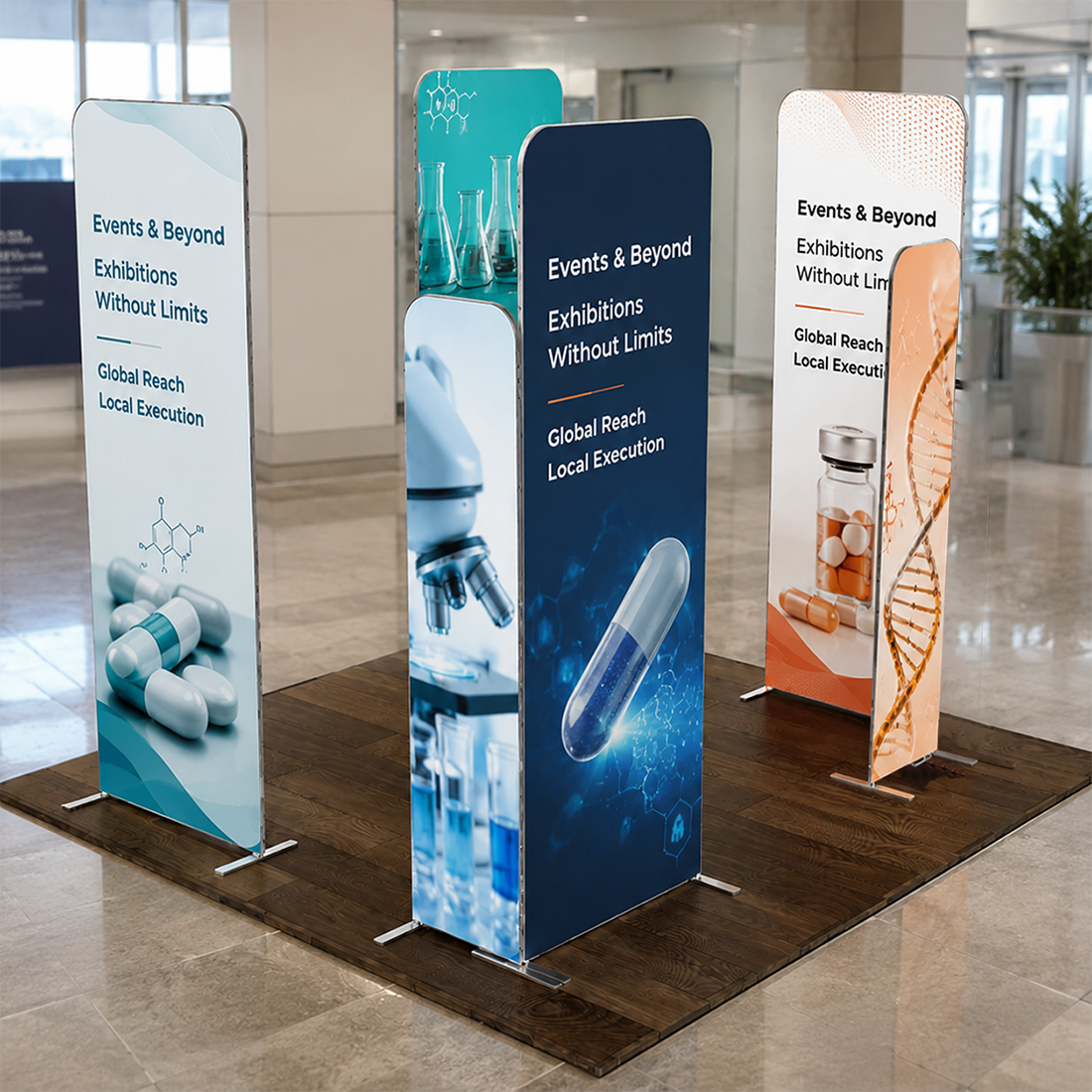 Magnetic Fabric Booth Display - Model 4 (3m x 3m)
