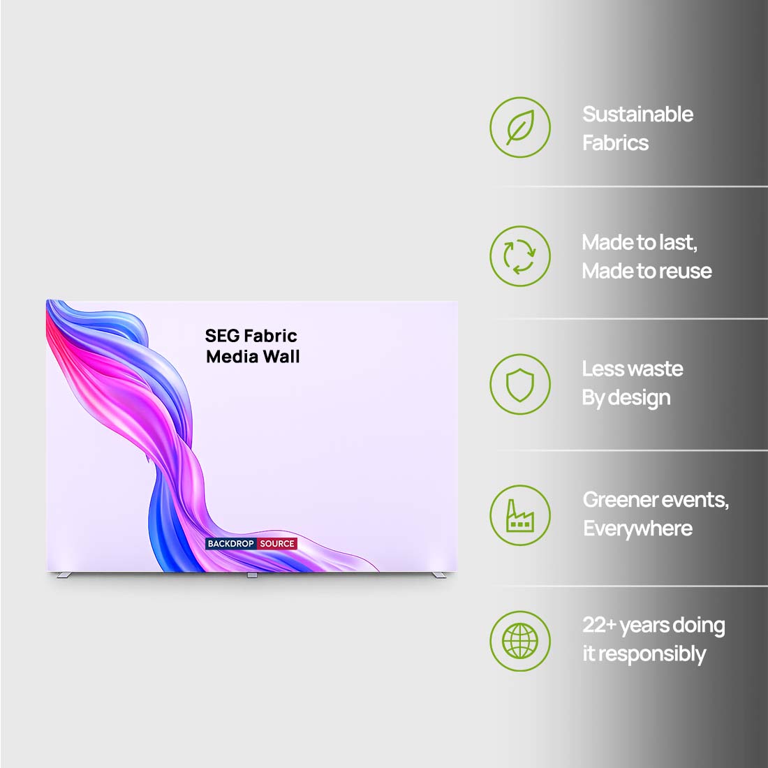 SEG Fabric Media Wall 4m x 2.5m