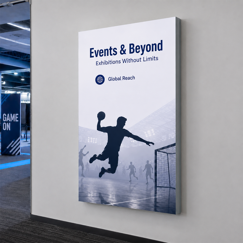 Non-Backlit Wall-Mounted SEG Fabric display - 61mm Depth