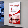 Non-Backlit Wall-Mounted SEG Fabric display - 80mm Depth