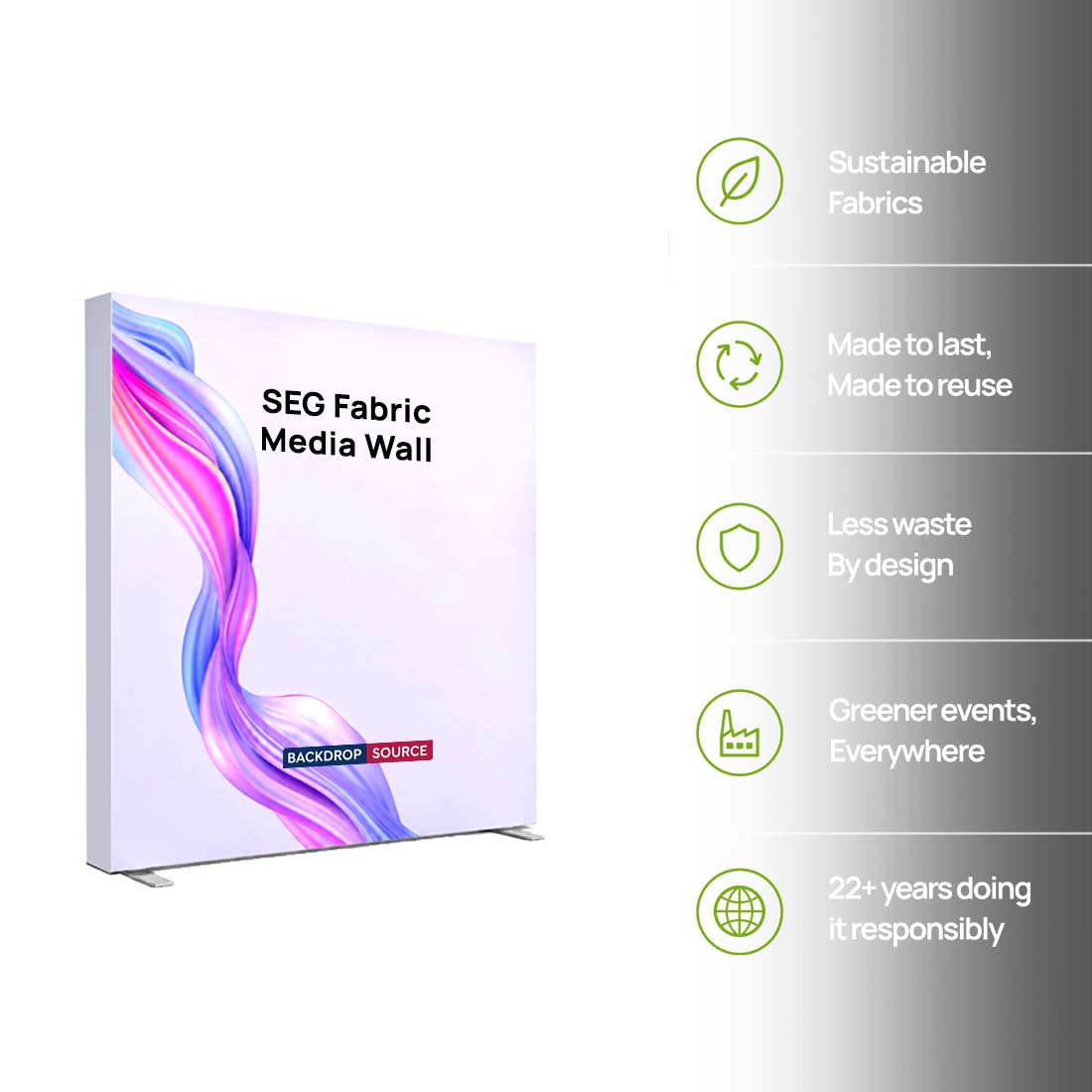SEG Fabric Media Wall - 2.4m x 2.5m