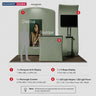 3x3m Booth Kit with S-Curve Wall & Sloped Arch, Counter & TV