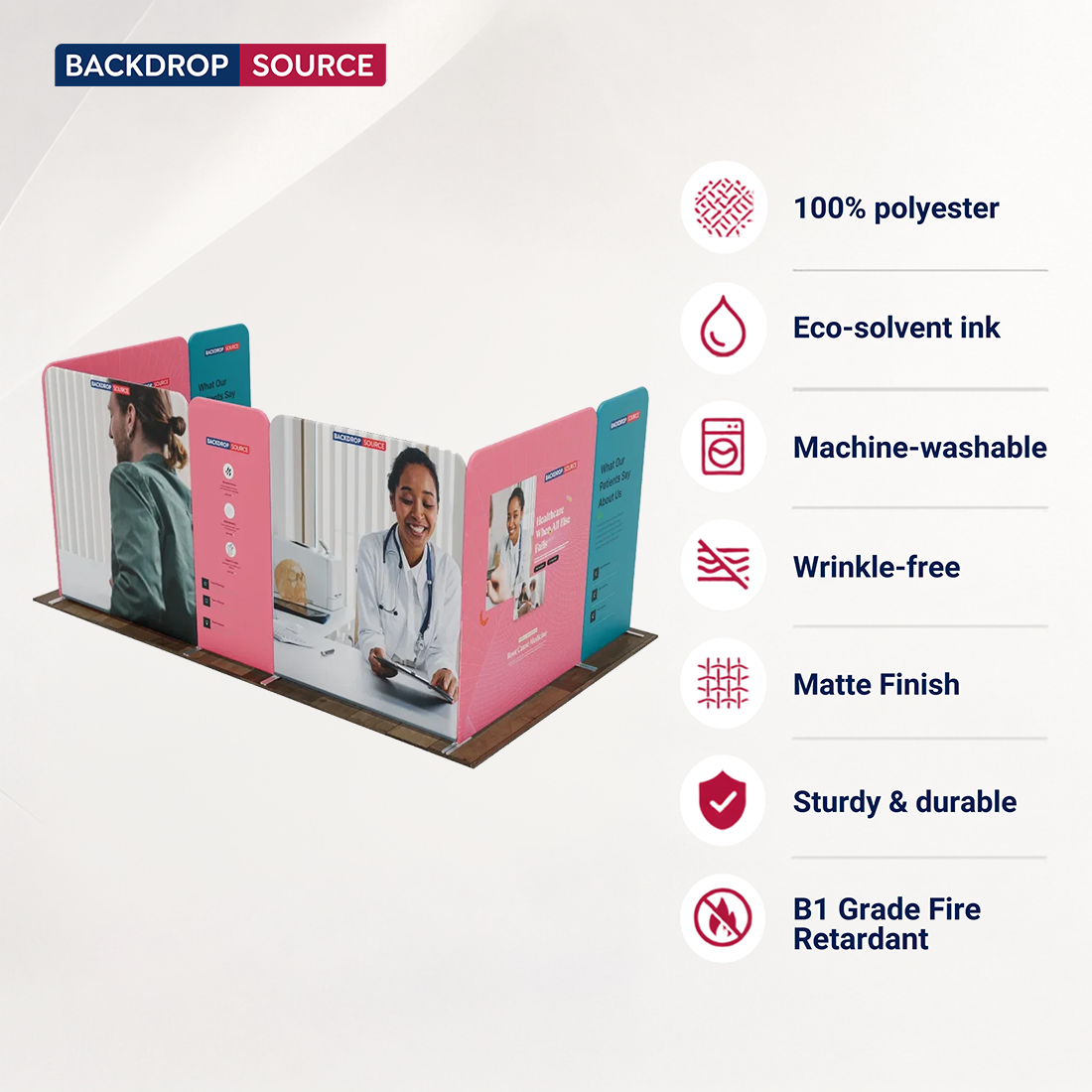 Magnetic Fabric Booth Display - Model 1 (5m x 3m)