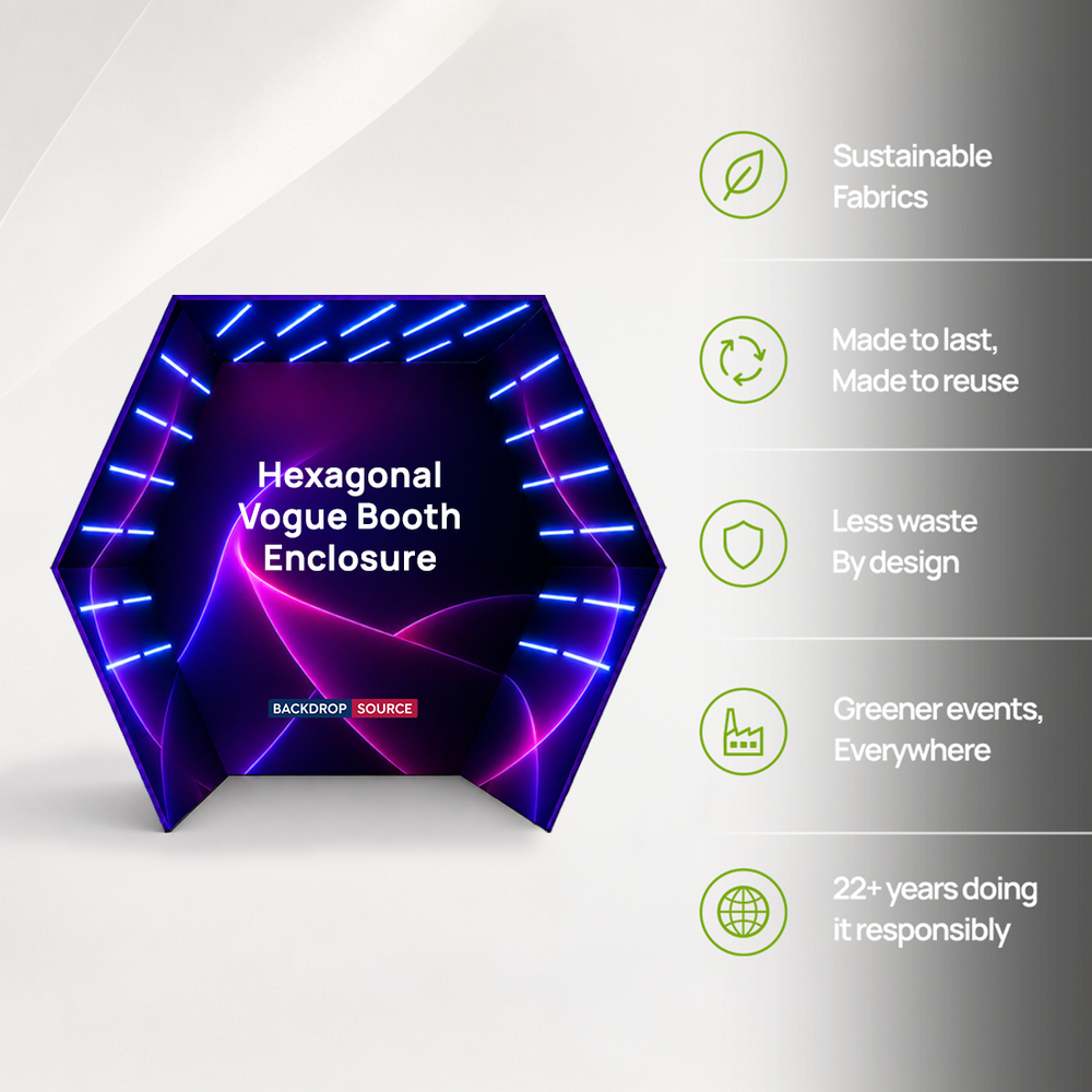 Hexagonal Vogue Booth Enclosure