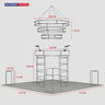 6x6m Island Booth with 360 Photo Booth & Tiered Hanging Sign