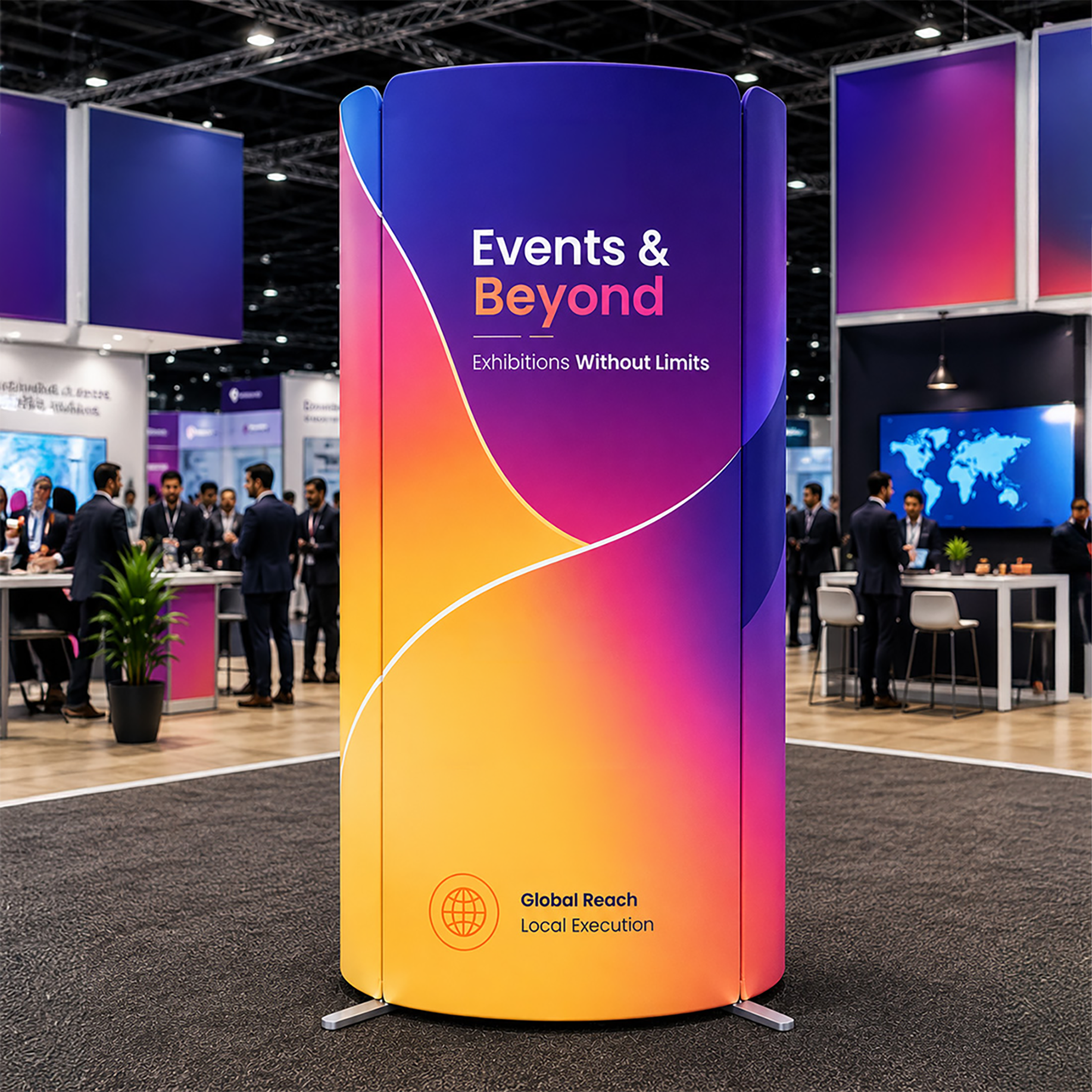 Magnetic Fabric Booth Display - Model 1 (2m x 2m)