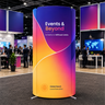 2x2m Magnetic Fabric Booth Wall with 4 Curved Panels