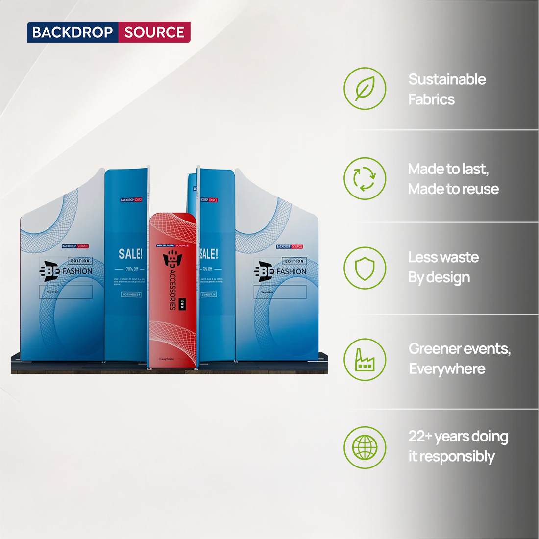 Magnetic Fabric Booth Display - Model 4 (4m x 4m)