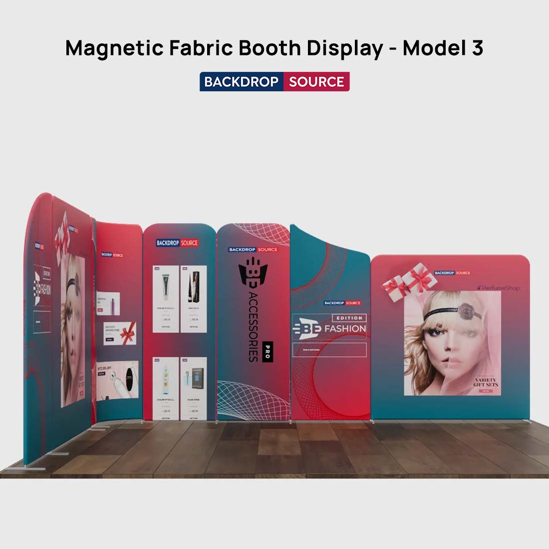 Magnetic Fabric Booth Display - Model 3 (5m x 4m)