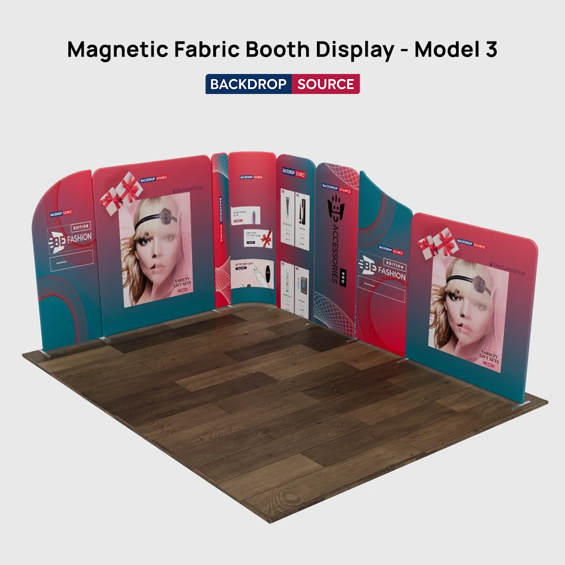 Magnetic Fabric Booth Display - Model 3 (5m x 4m)