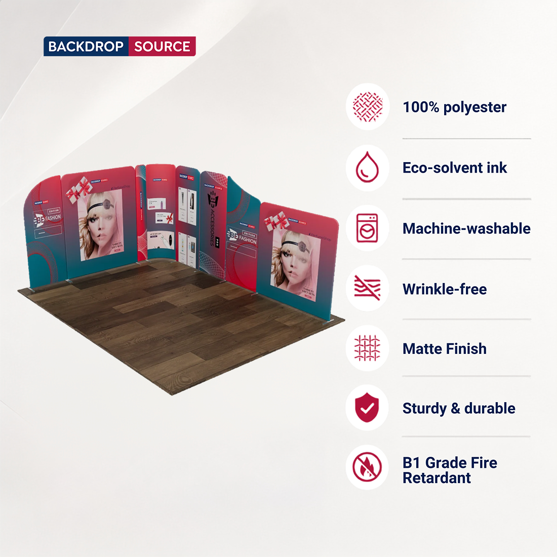 Magnetic Fabric Booth Display - Model 3 (5m x 4m)