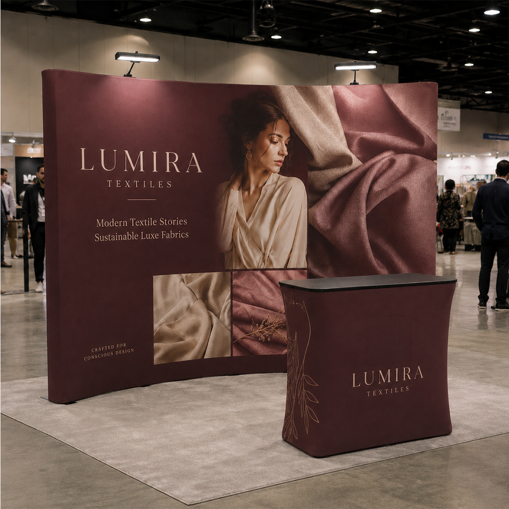 3x3m Curved Exhibit Pro 3-in-1 Display Kit with Illume Lights