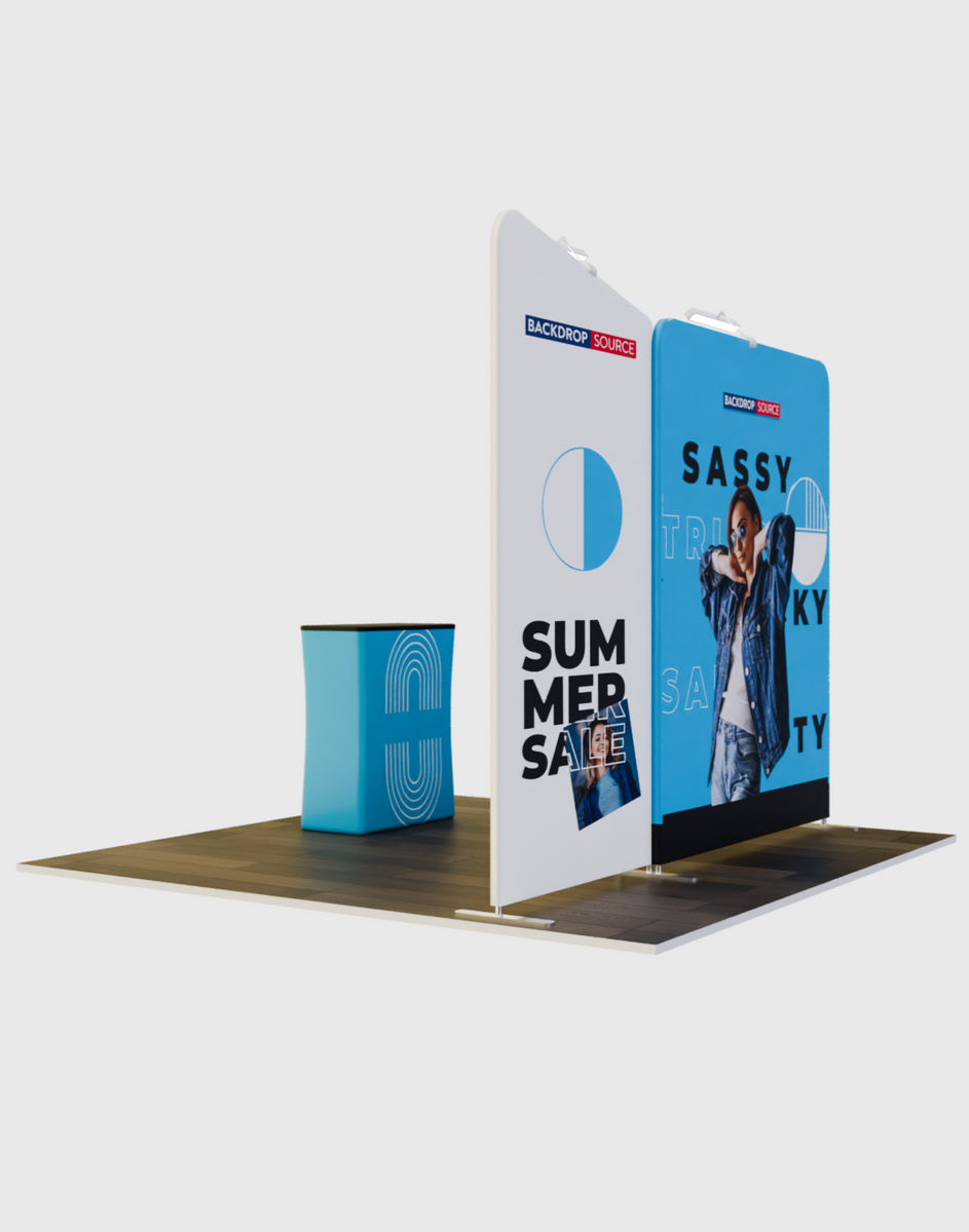 10ft Portable Booth Display Stands for Exhibitions – Backdropsource UAE