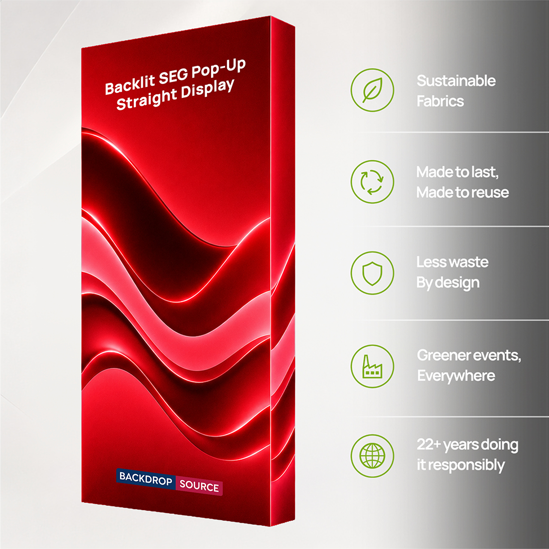 Backlit SEG Pop-Up Straight Display