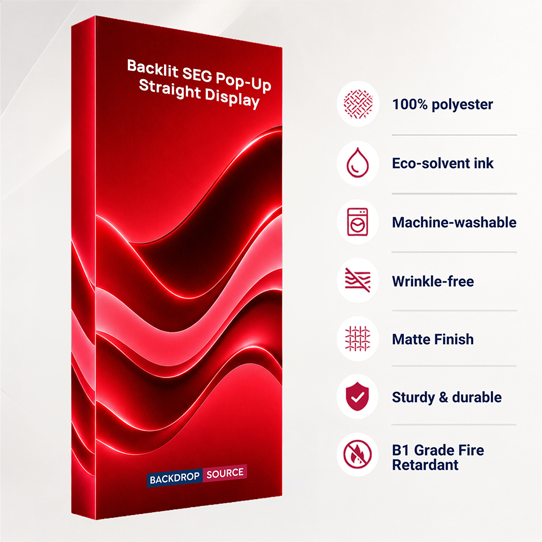 Backlit SEG Pop-Up Straight Display