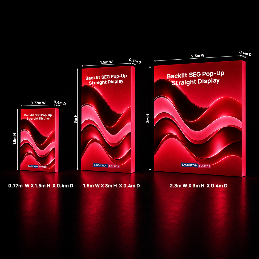 Backlit SEG Pop-Up Straight Display