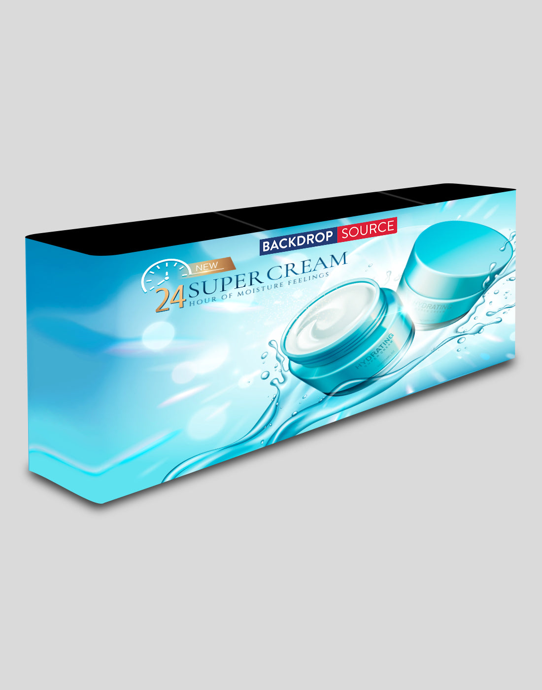 Backlit fabric LED Counter Display 3m W