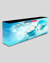 Backlit fabric LED Counter Display 3m W
