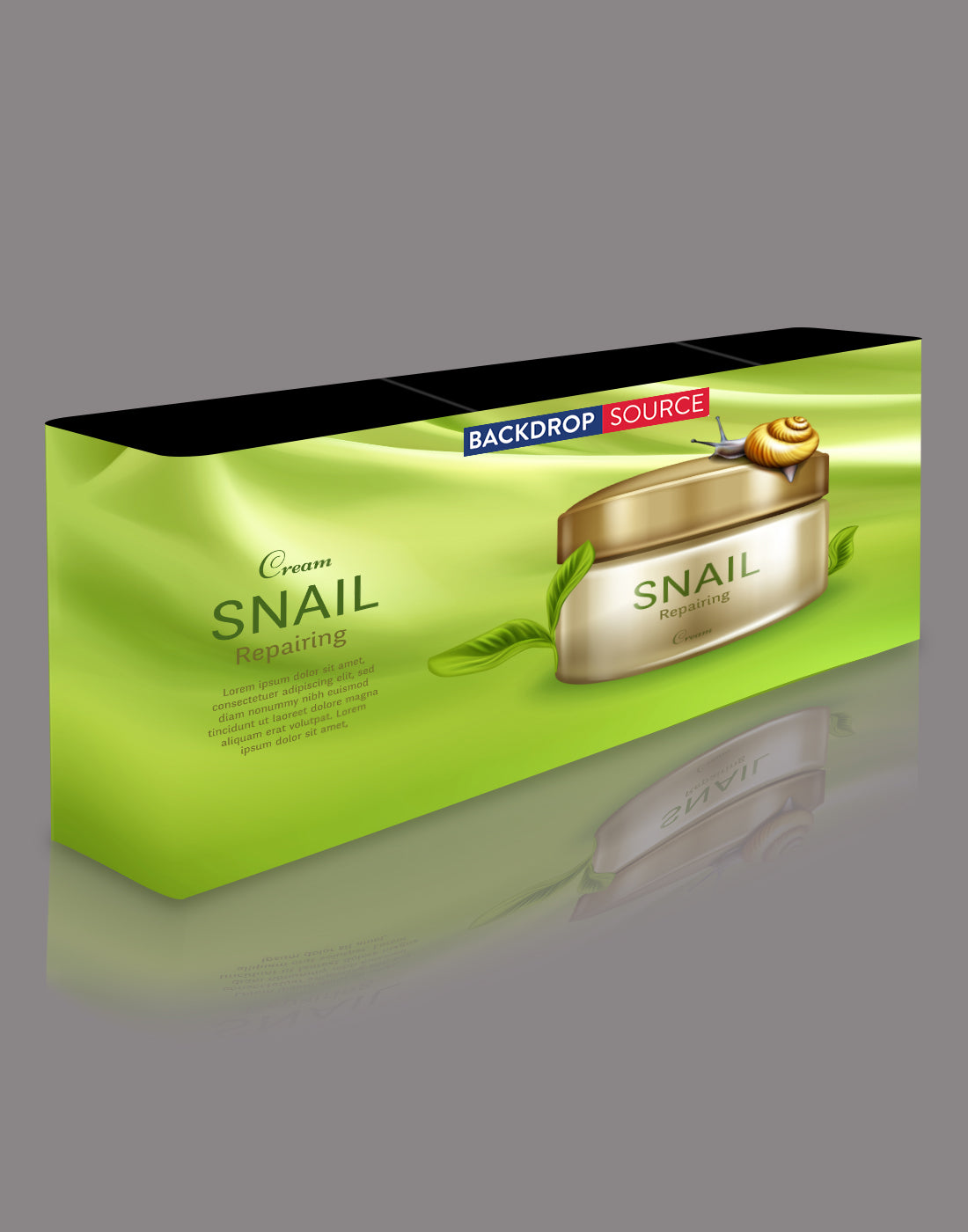 Backlit fabric LED Counter Display 3m W