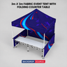 3m x 3m Custom Event Tent with Folding Counter Table