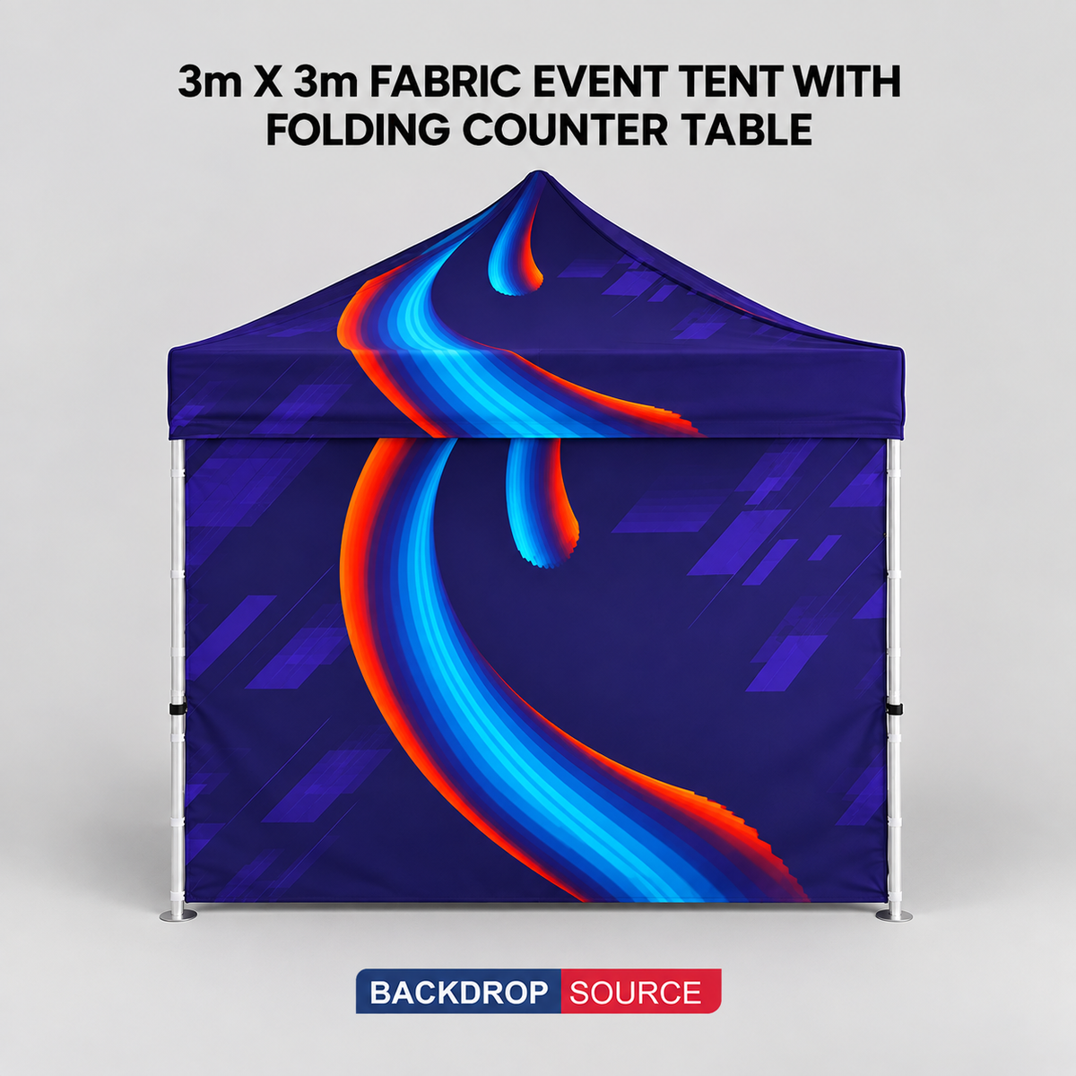 3m x 3m Custom Event Tent with Folding Counter Table