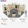 6x6m Magnetic Booth Kit with 2 TV Displays & Counter