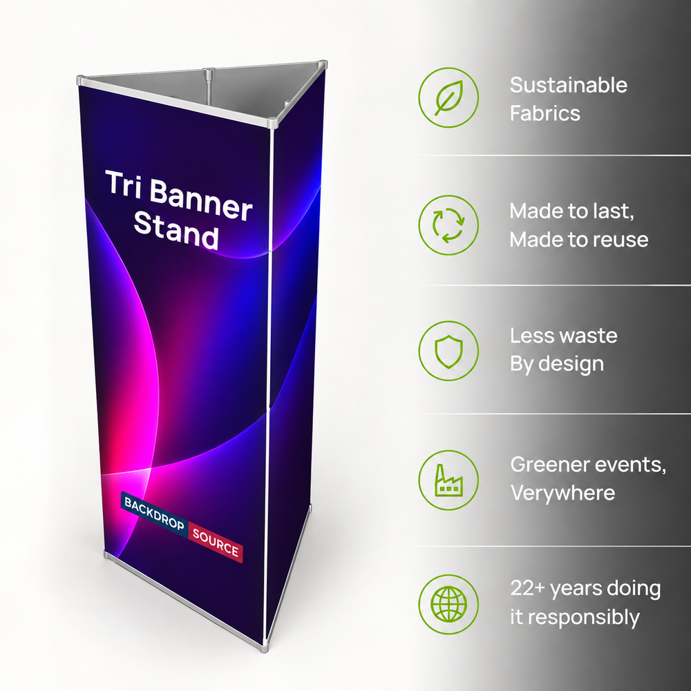 Modular Triangle Fabric Banner Display Stand
