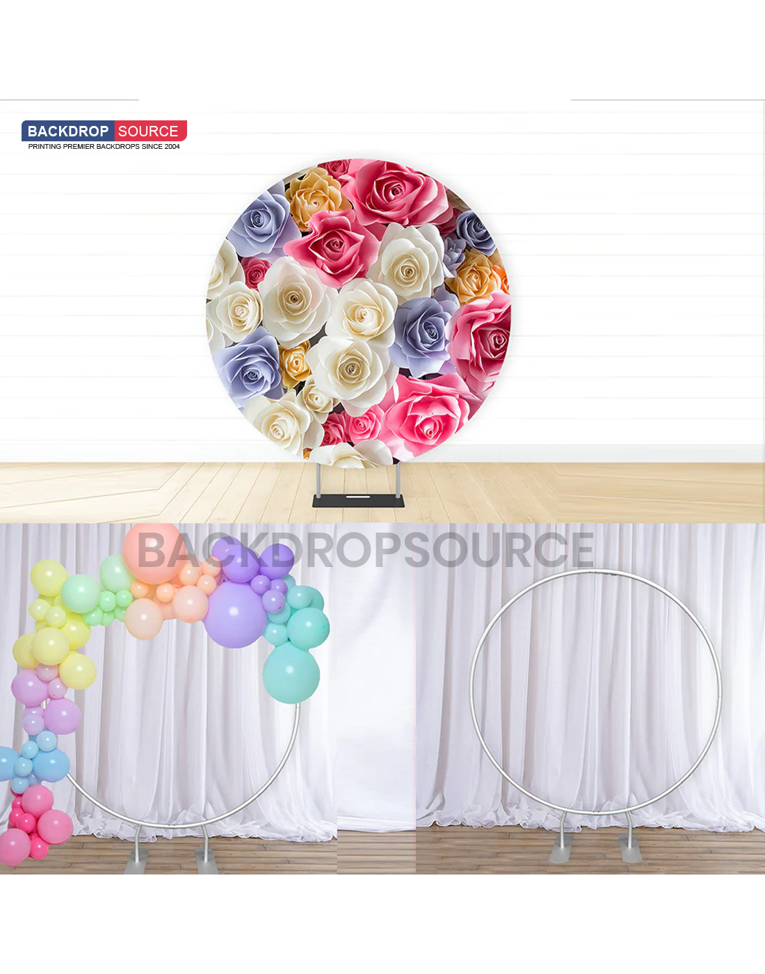 Circular Backdrop Stand ( Diameter 2007mm ) for Wedding & Birthday Parties Decorations