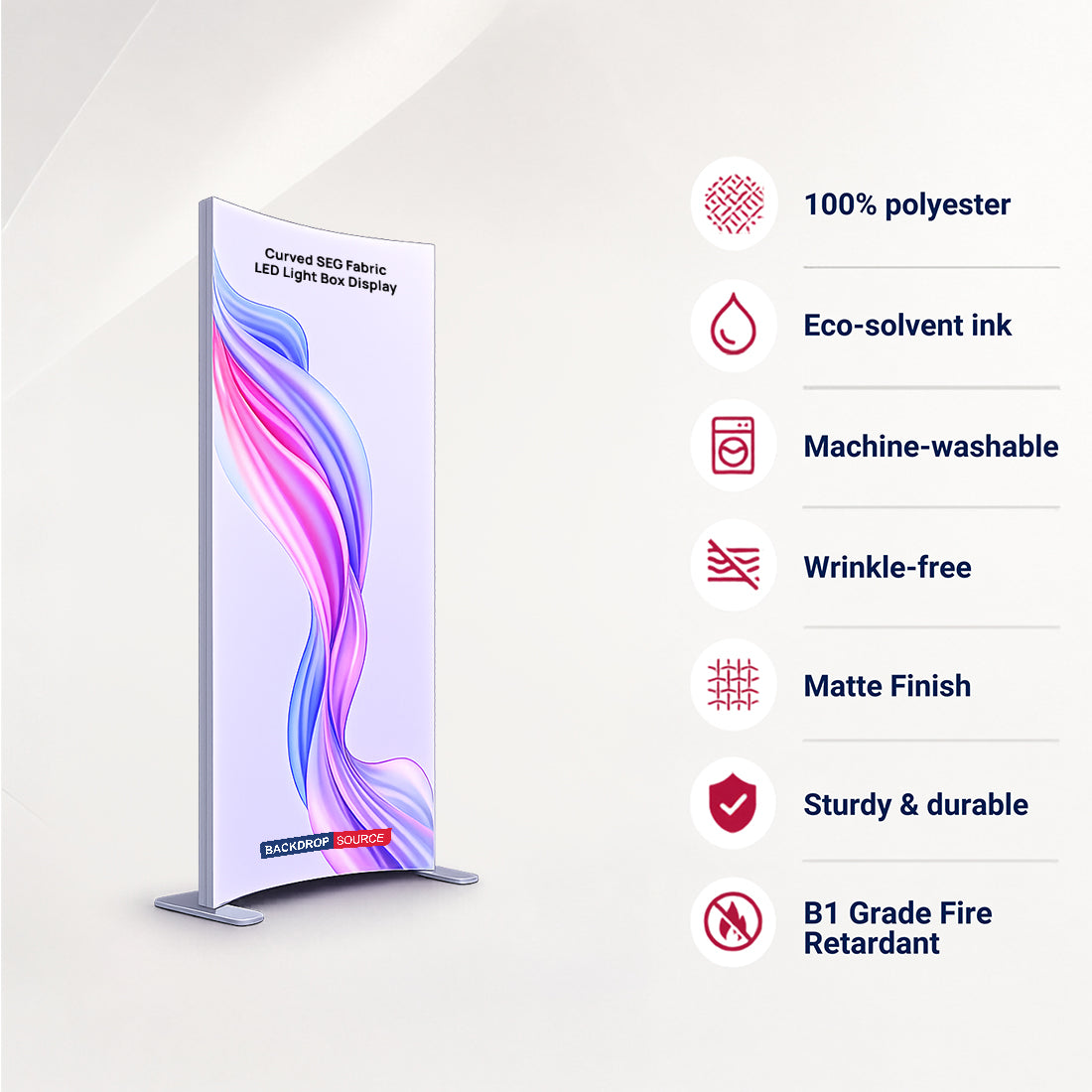 Curved SEG Fabric Display