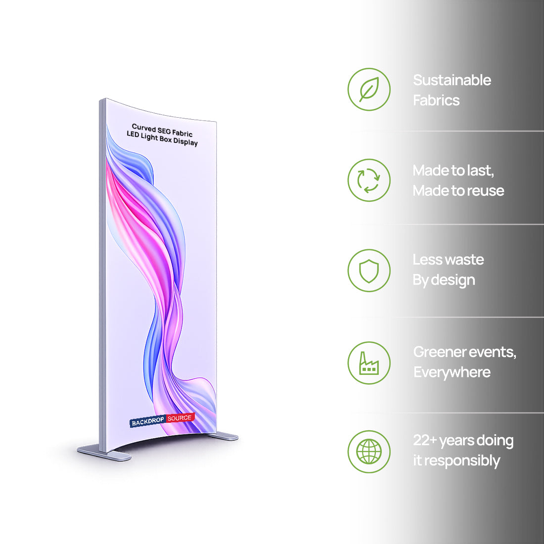 Curved SEG Fabric Display