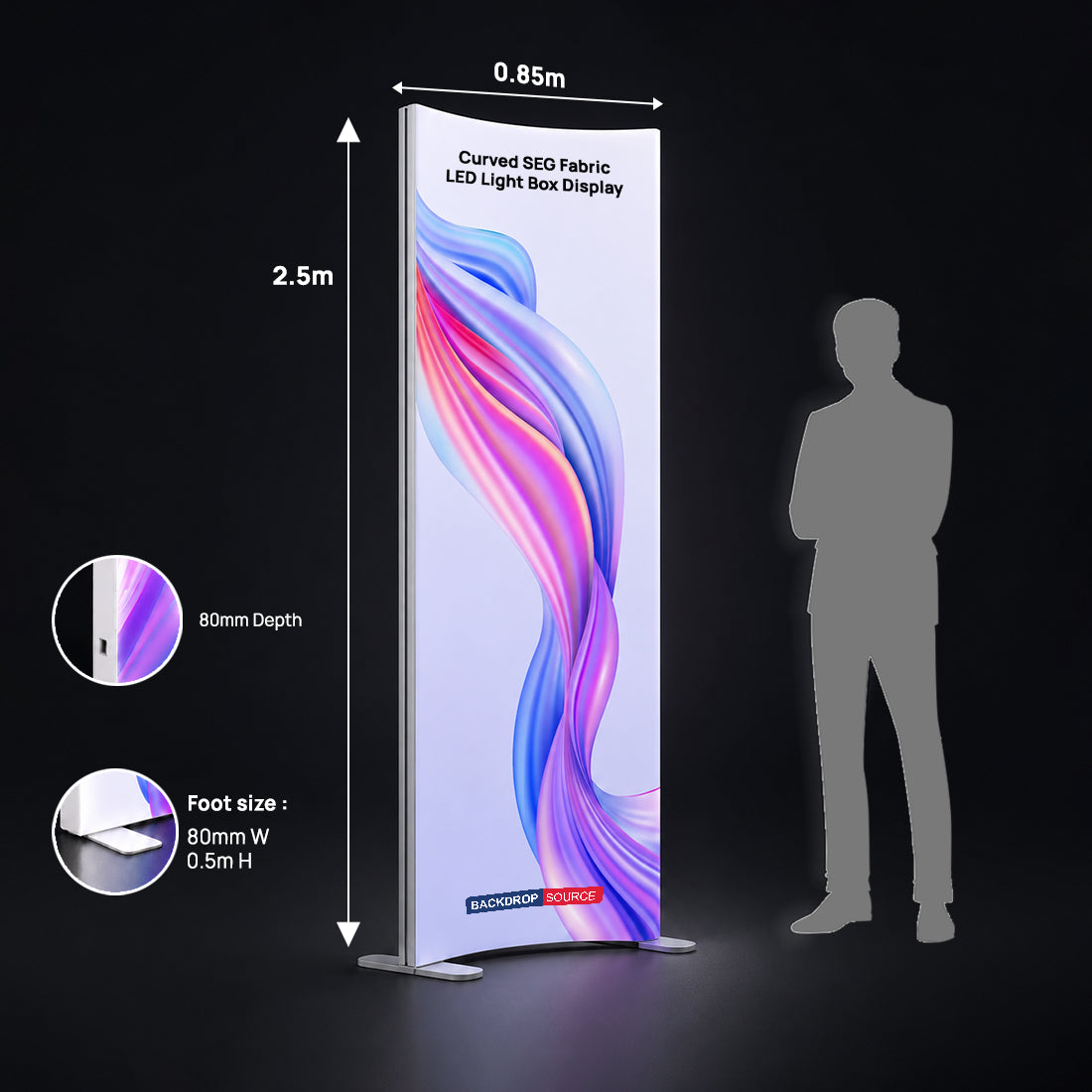 Curved SEG Fabric Display