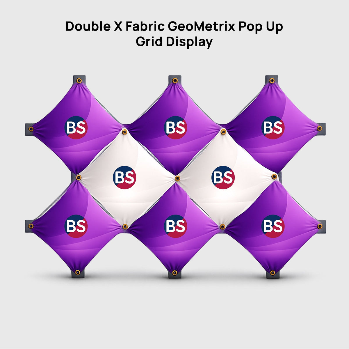 Double X Fabric GeoMetrix Pop Up Grid Display