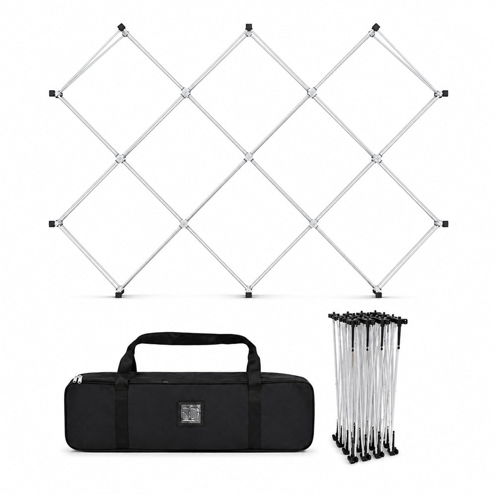 Double X Fabric GeoMetrix Pop Up Grid Display