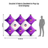 Double X Fabric GeoMetrix Pop Up Grid Display