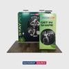 EZ Exhibit Essentials: 3m x 3m Booth Kit with Backwall and Banner Stand