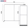 EZ Exhibit Essentials: 3m x 3m Booth Kit with Backwall and Banner Stand
