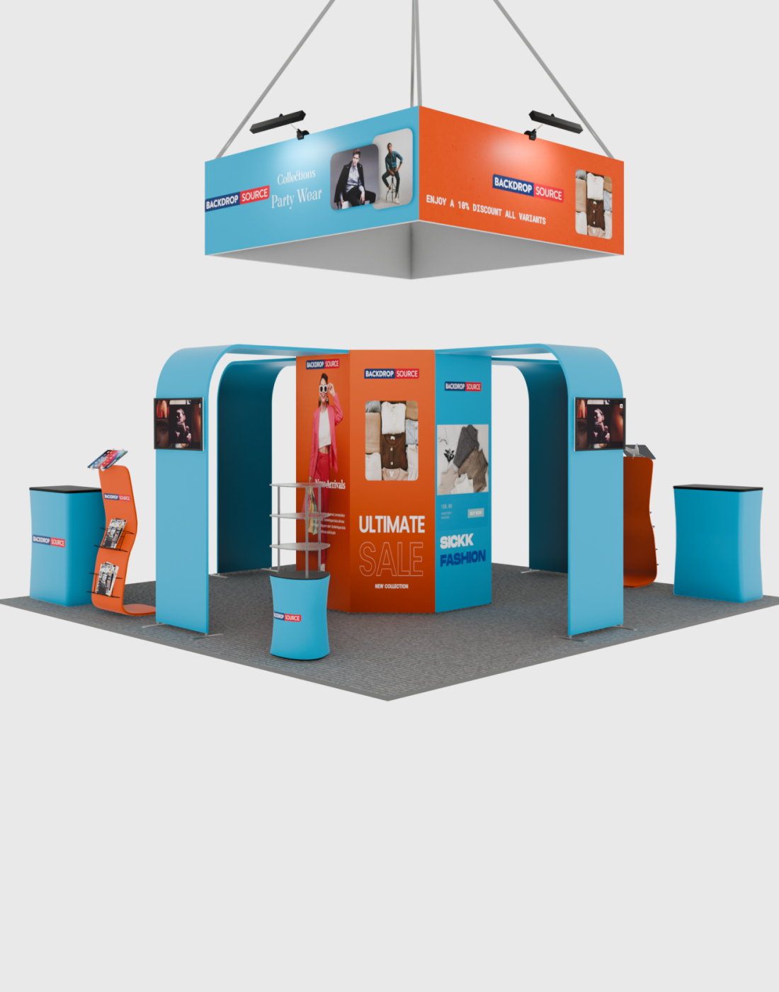 Modular Booth Kits 20ft - Model 03 | Backdropsource – Backdropsource UAE