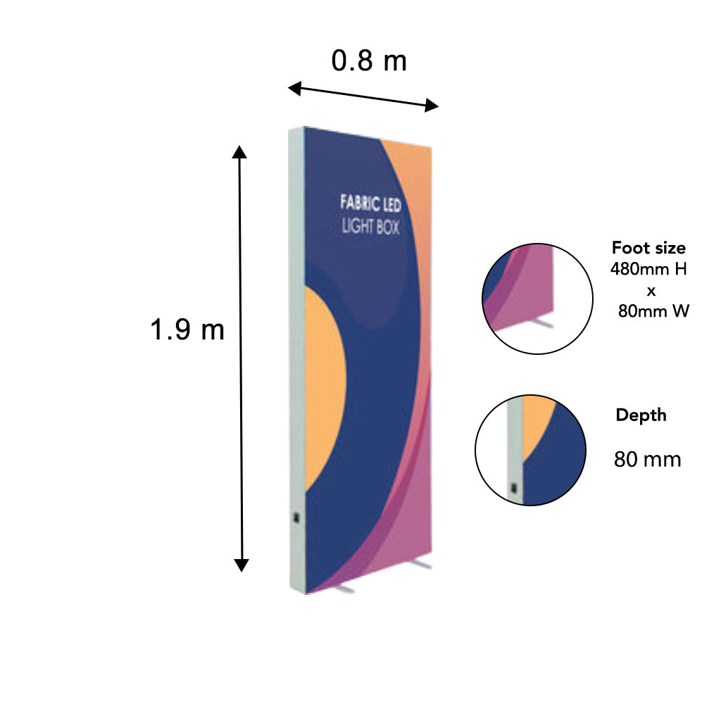 SEG Fabric LED Light Box - 0.8m W x 2m H