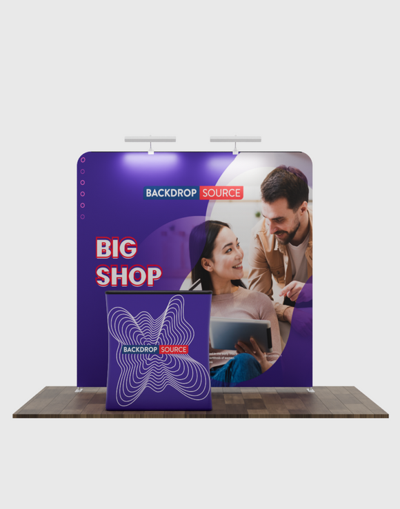 3m x 3m Straight Exhibit Pro 3-in-1 Display Kit with Hard Podium Case