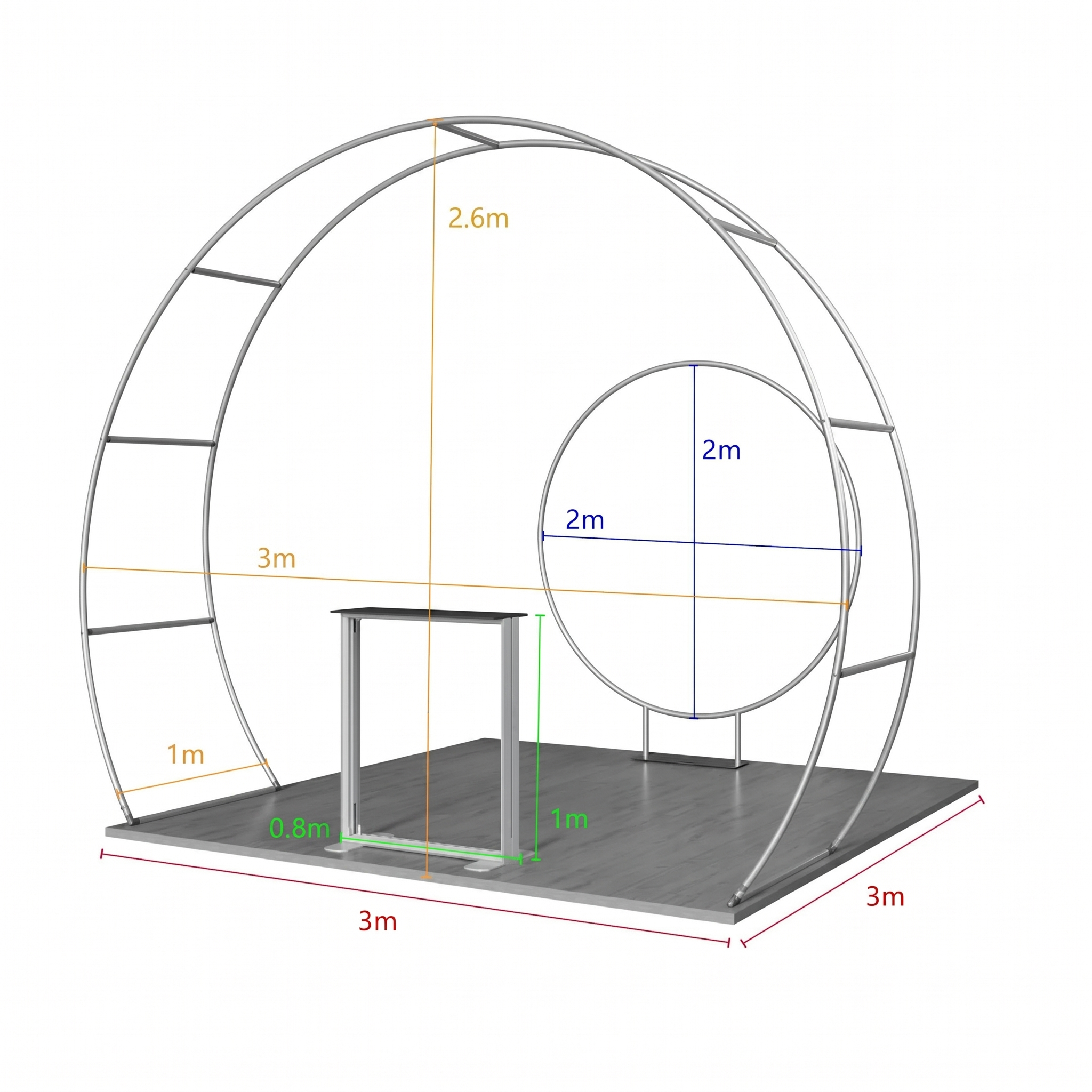 Portable Exhibit Display 3m x 3m - Model 33