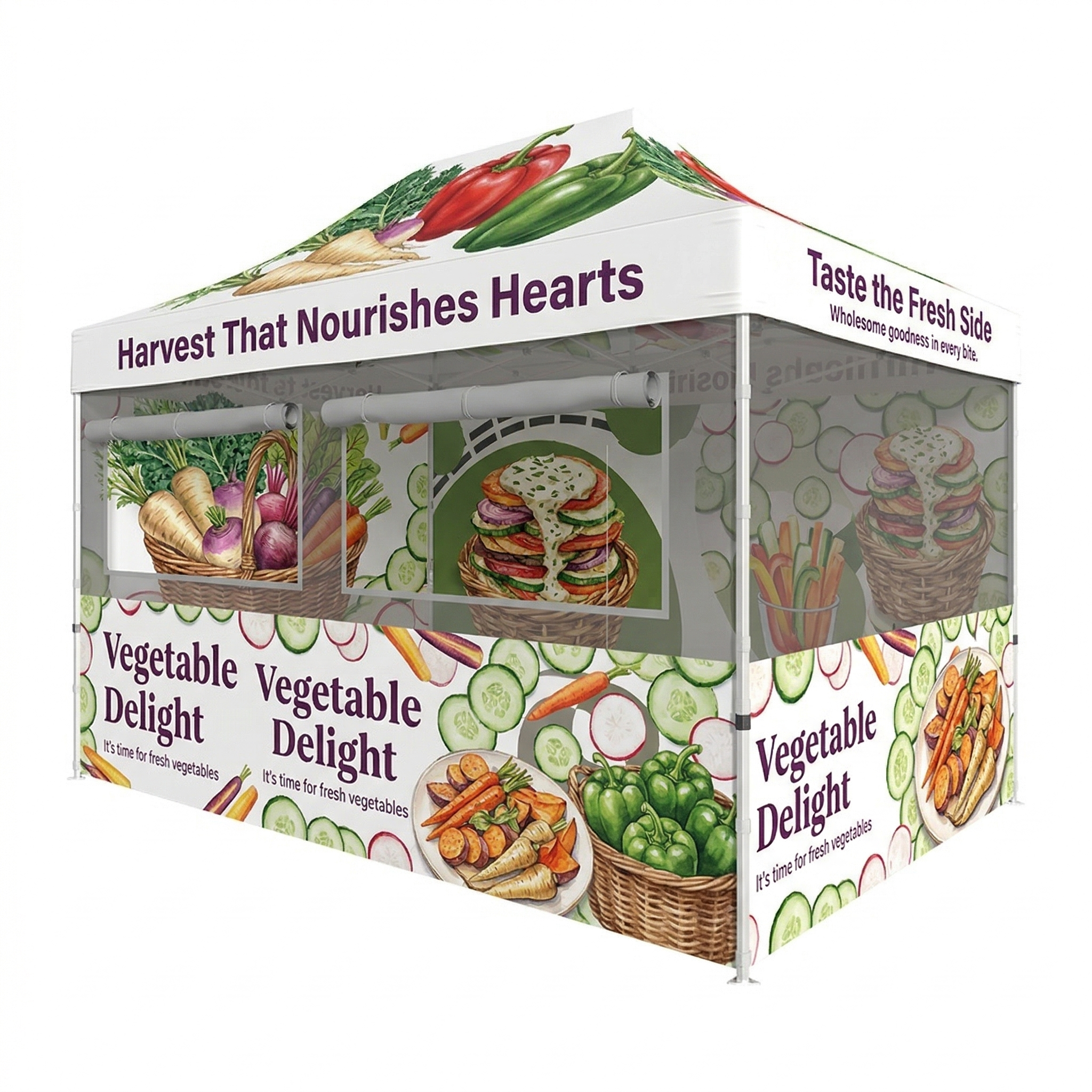 4.5m x 3m Custom Food Booth Canopy Tent