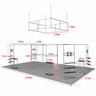 9x6m Island Booth Kit with Hexagon Lounge Shelving & 4 Counters