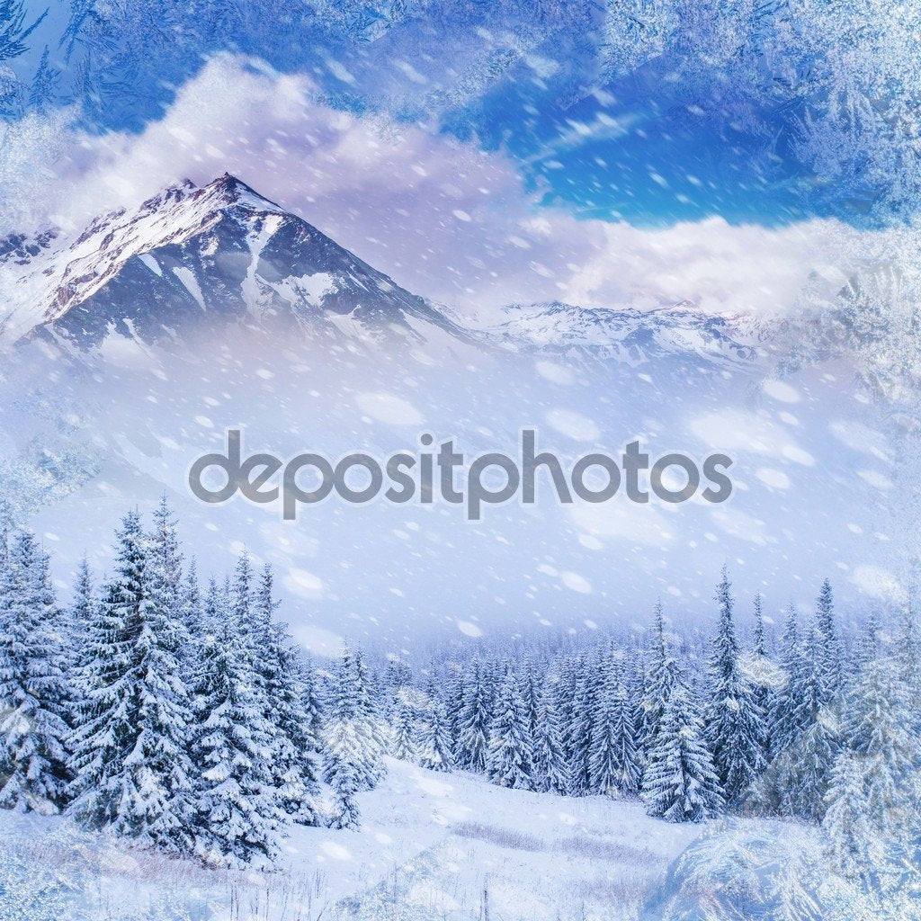 Magical Winter Snow Landscape  Backdrop - Backdropsource